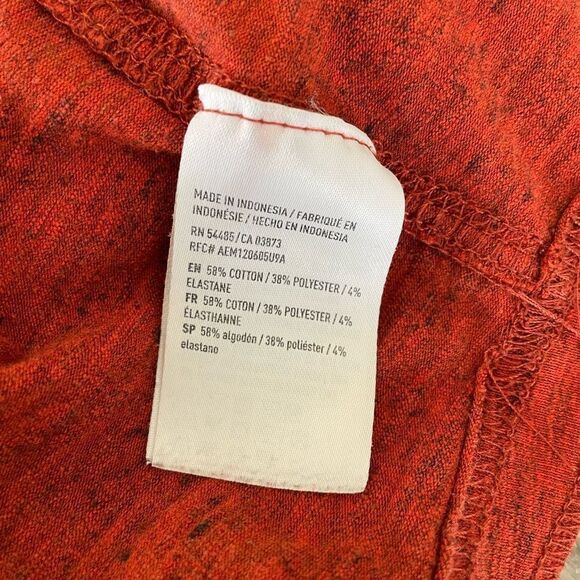 American Eagle Active Flex Burnt Orange Pumpkin Heather Long Sleeve Tshirt XS M - Picture 4 of 8